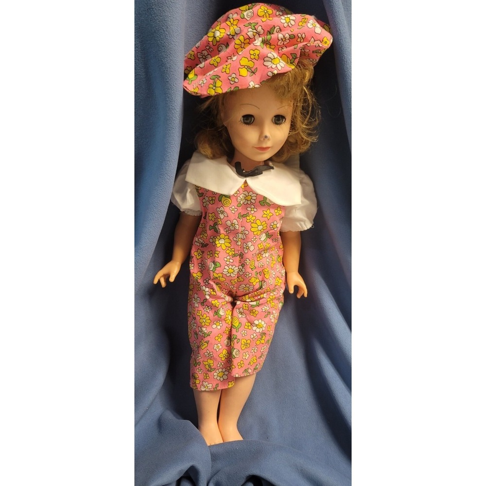 Delux Reading Corp 22" doll 1964 Rare And Unique Red Hair Blue Eyes German Dress